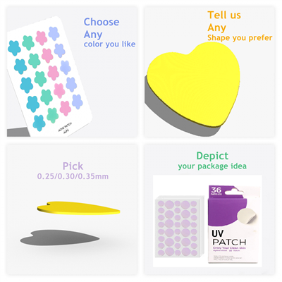 Naklejka wykrywająca promieniowanie UV